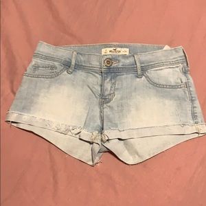 Hollister light wash denim shorts